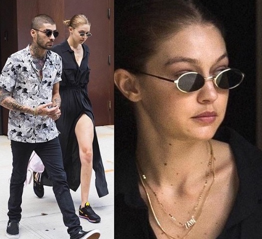 Gigi Hadid, il ciondolo al collo con la parola "Zayn"3