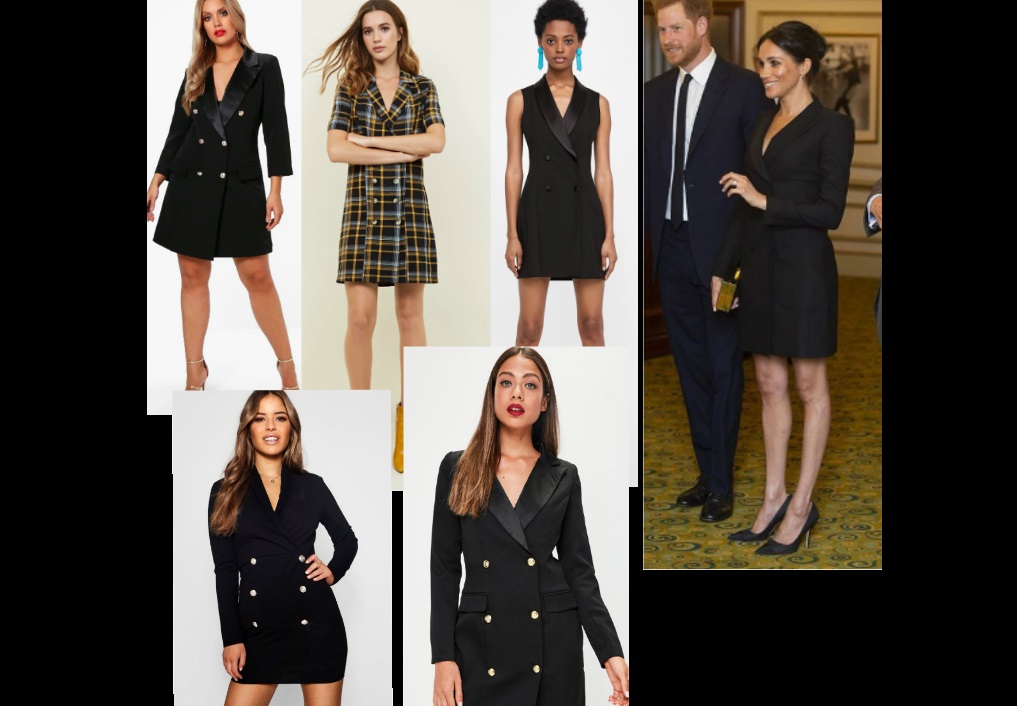 Meghan Markle tuxedo minidress, copia il look: 5 alternative low cost!