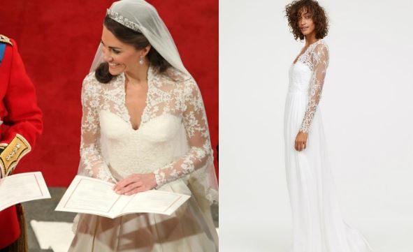 Kate Middelton, H&M lancia una versione low cost del suo abito da sposa