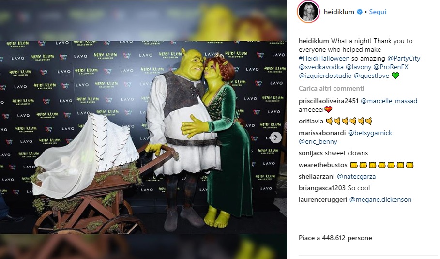 Heidi Klum ad Halloween è Fiona: il suo Shrek è Tom Kaulitz4