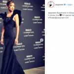 Gigi Hadid incanta Milano: abito nero firmato Zac Posen