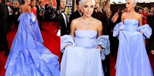 Lady Gaga in Valentino sul red carpet dei Golden Globes 2019