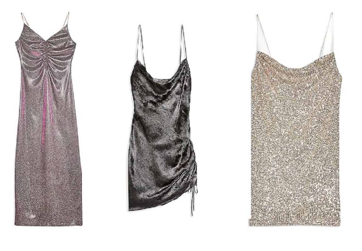 3 mini dress glitterati Topshop a meno di 40 euro in sconto su Yoox