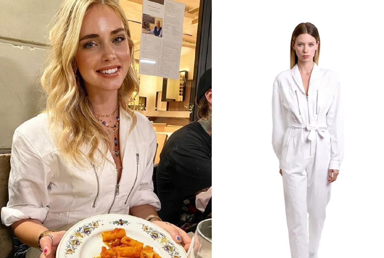 Dove comprare la tuta di Chiara Ferragni bianca