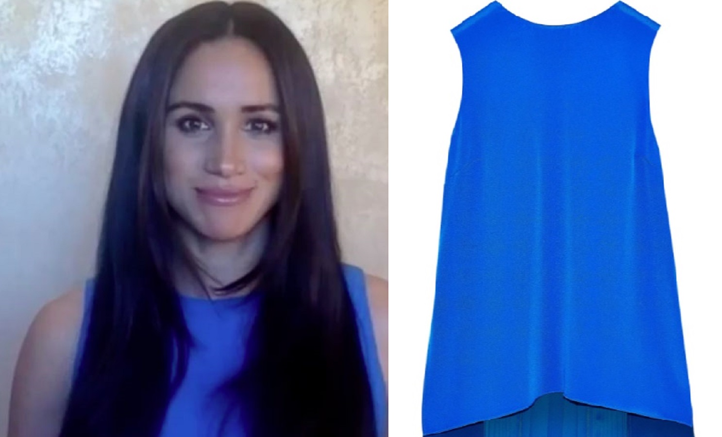 Meghan Markle, top blu da 148 $: dove comprarlo