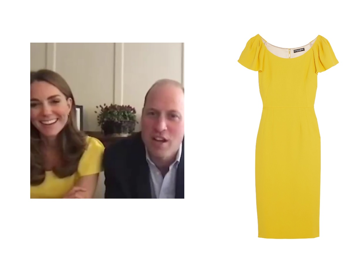Kate Middleton ricicla il tubino giallo Dolce & Gabbana