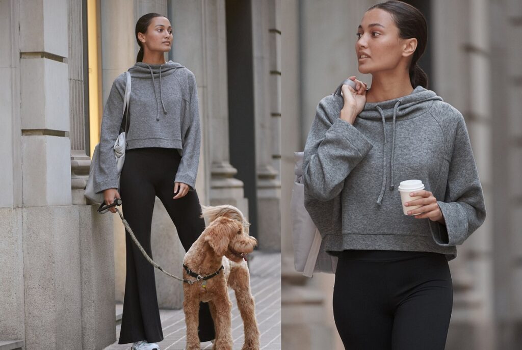 Oysho, leggings e felpa versatili e comodi perfetti per uscire e per yoga
