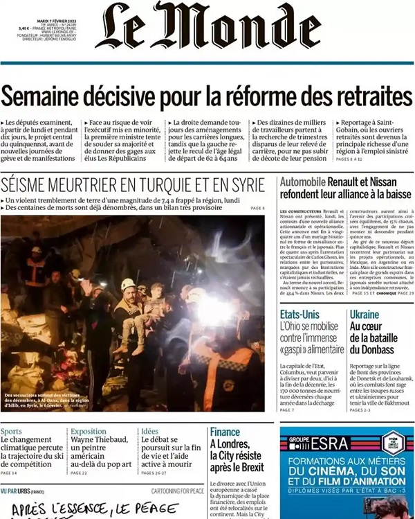 Le Monde prima pagina
