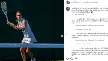 Kate Middleton gioca a tennis a Wimbledon