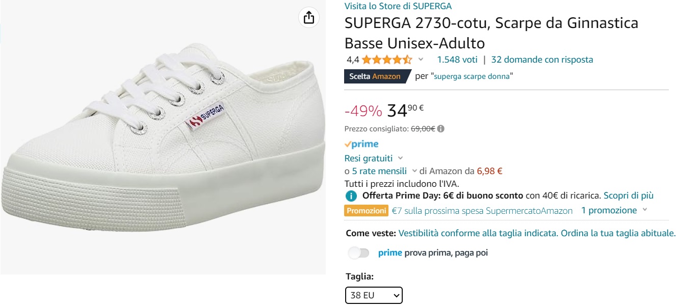 SUPERGA 2750 cotu Classic bianche