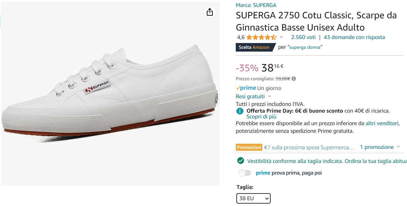 SUPERGA 2750 cotu Classic bianche