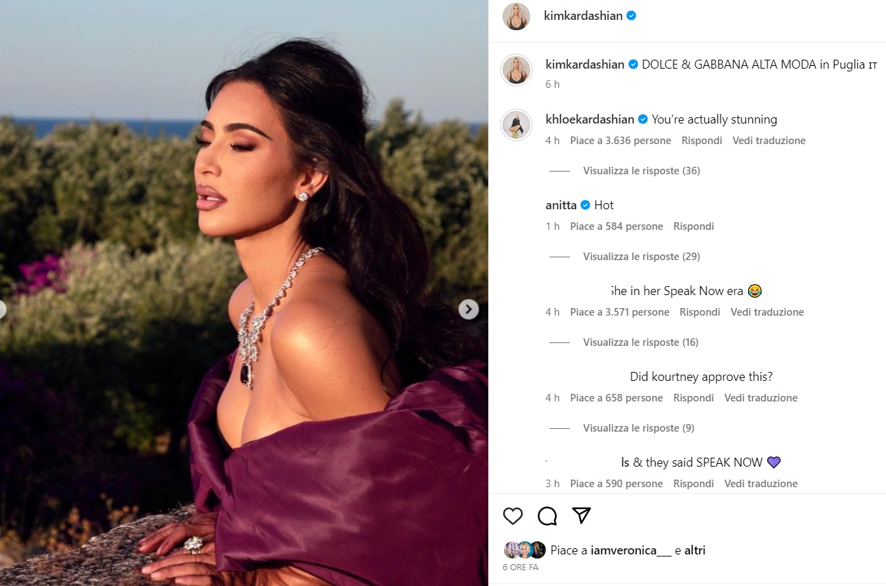 Kim Kardashian ad Alberobello per la sfilata di Dolce&Gabbana