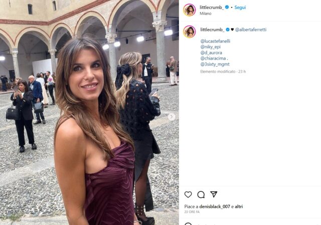 Elisabetta Canalis alla Milano Fashion Week